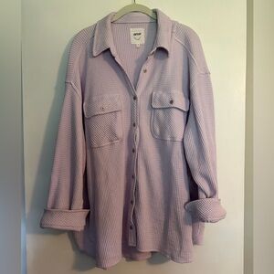 Aerie Light Purple Waffle Knit Top